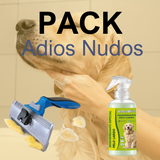 Pack adiós nudos y pelo muerto, cepillo profesional + desenredante